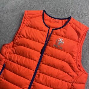 Ralph Lauren Gilet Mens Small Orange RLX 730 Down Vest Jacket Bodywarmer